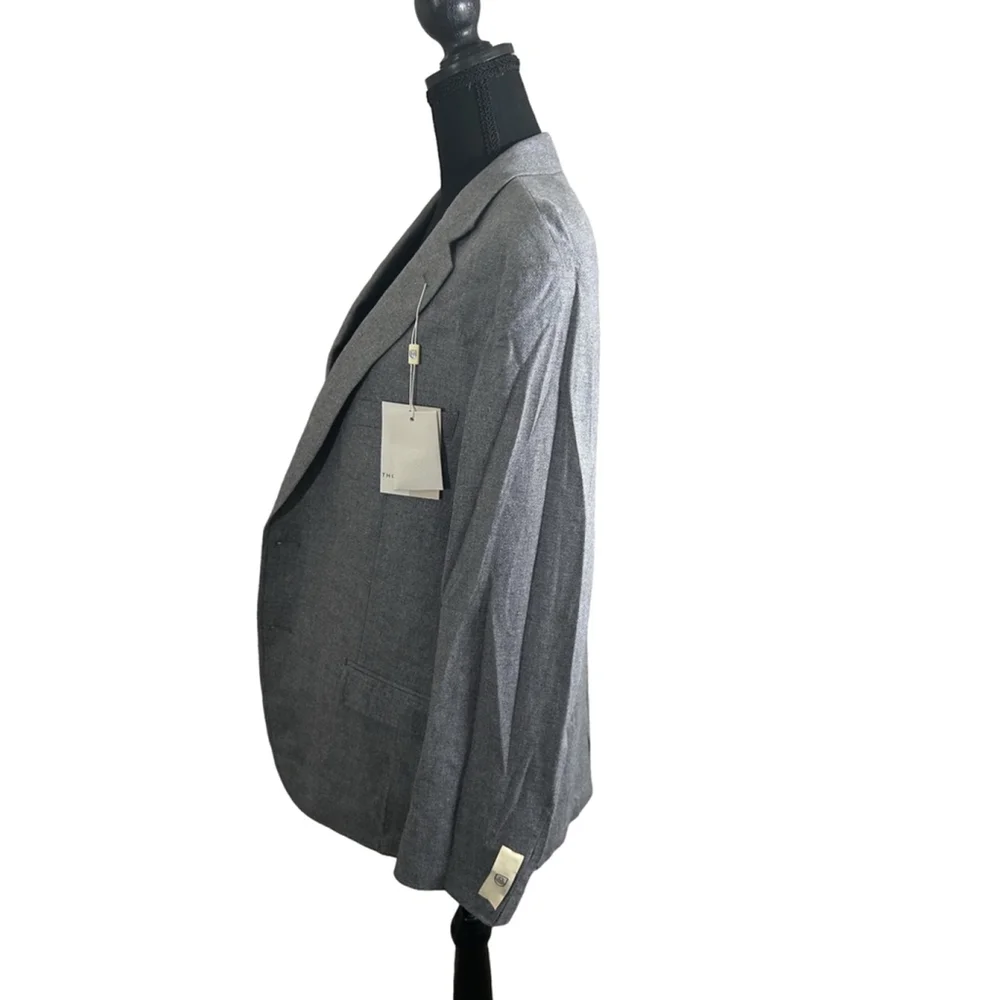 NWT Men's Thom Hudson Gray Wool & Silk Sport Coat Blazer Size 42R